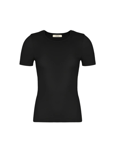 Pangaia Women's 365 Lightweight Rib T-shirt — Black In Black