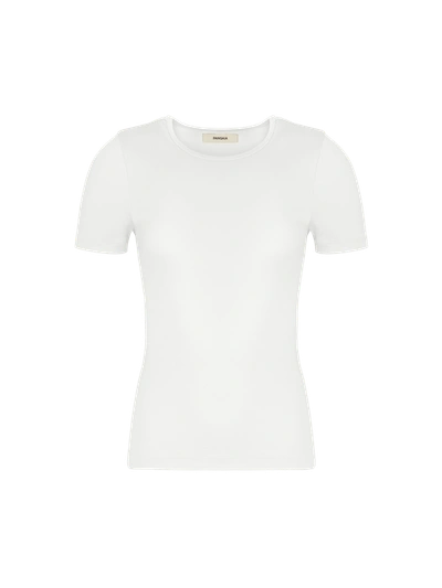 Pangaia Women's 365 Lightweight Rib T-shirt — Off-white In Off-white