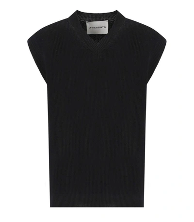 Shop Amaranto Amaránto  Black Knitted Vest