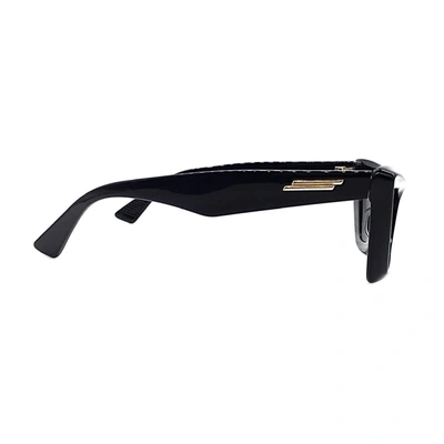Shop Bottega Veneta Bv1101s Linea Linea Minimalist Sunglasses In 001 Black