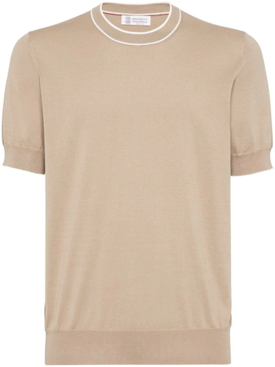 Shop Brunello Cucinelli T-shirts And Polos In Brown