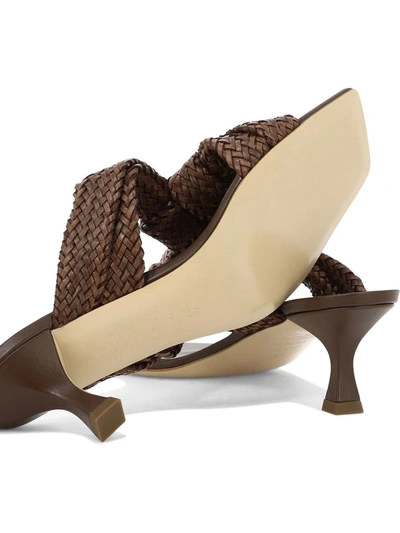 Shop Casadei "dama" Sandals In Brown