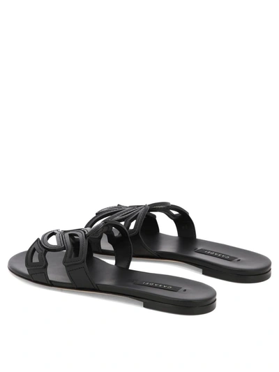 Shop Casadei "miramar" Sandals In Black