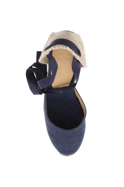 Shop Castaã±er Castaner Carina Wedge Espadrilles In Blue