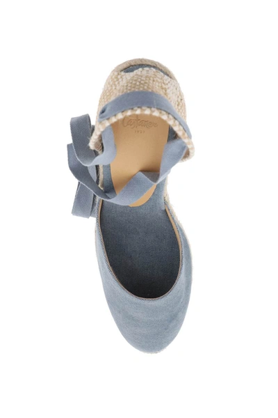 Shop Castaã±er Castaner Carina Wedge Espadrilles In Blue