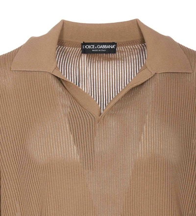 Shop Dolce & Gabbana T-shirts And Polos In Beige