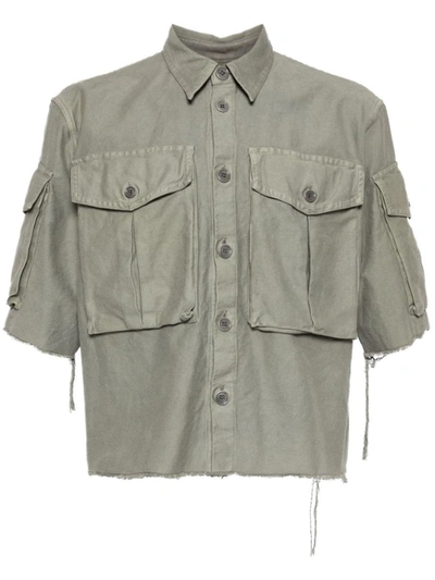 Shop Dries Van Noten Century Shirt In Gray