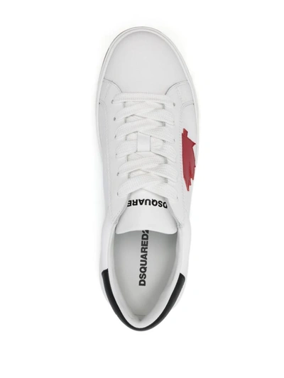 Shop Dsquared2 Sneakers In Bianco/rosso/nero