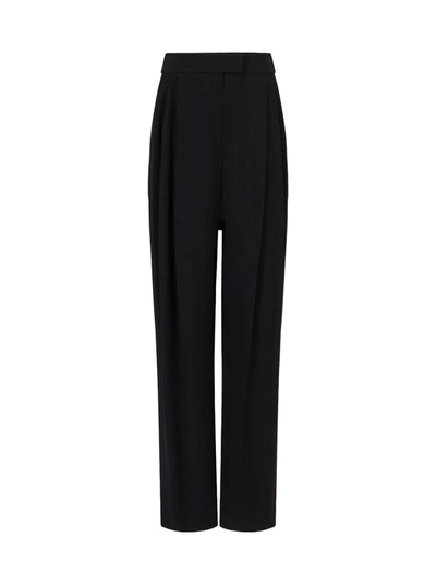 Shop Emporio Armani Trousers In Nero-black