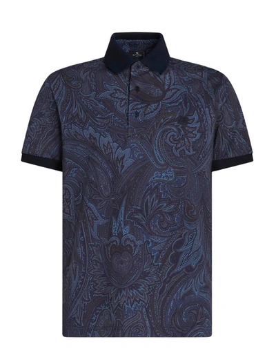 Shop Etro T-shirts And Polos Blue