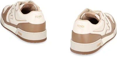 Shop Fendi Match Low-top Sneakers In Beige