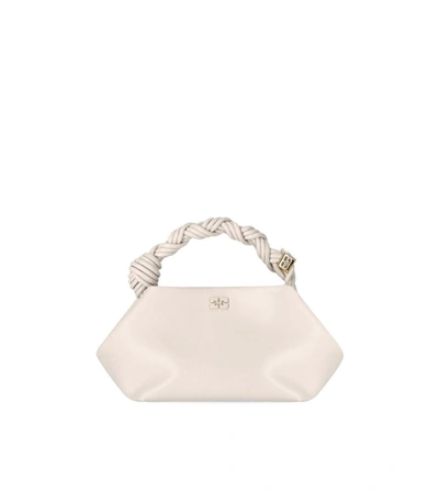 Shop Ganni Bou Egret White Handbag