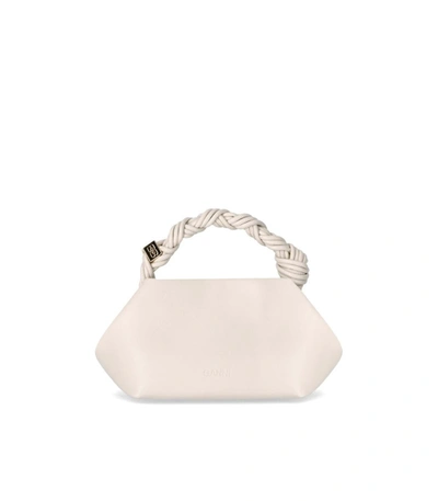 Shop Ganni Bou Egret White Handbag