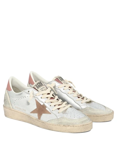 Shop Golden Goose "ball Star" Sneakers In Silver