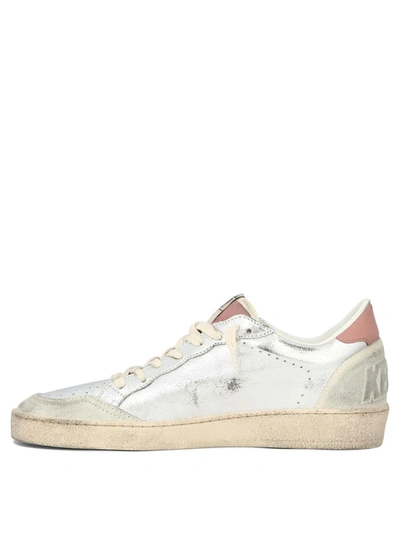Shop Golden Goose "ball Star" Sneakers In Silver