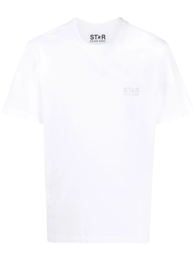 Shop Golden Goose Star M`s Regular T-shirt Clothing In 80185 White/silver