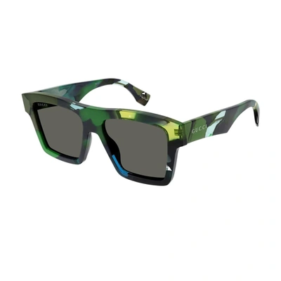 Shop Gucci Gg1623s Linea Lettering- Special Edition Sunglasses In 001 Green