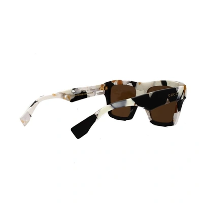 Shop Gucci Gg1623s Linea Lettering- Special Edition Sunglasses In 002 White/black