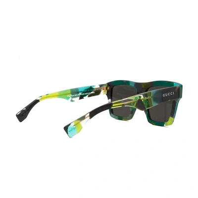 Shop Gucci Gg1623s Linea Lettering- Special Edition Sunglasses In 001 Green
