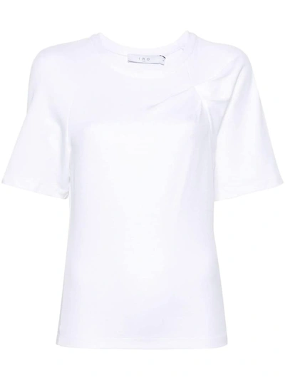 Shop Iro Umae Cotton Blend T-shirt In White