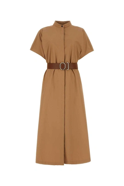 Shop Jil Sander Dress In Camel