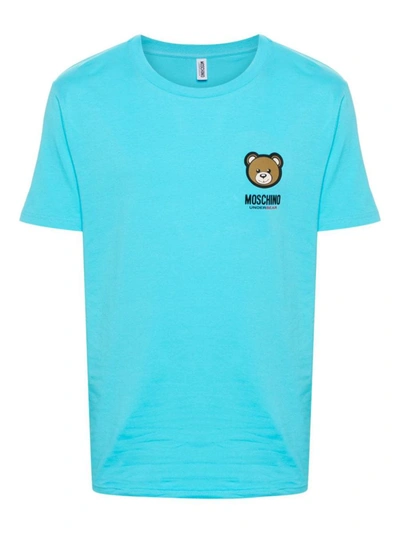 Shop Moschino T-shirts And Polos In Blue