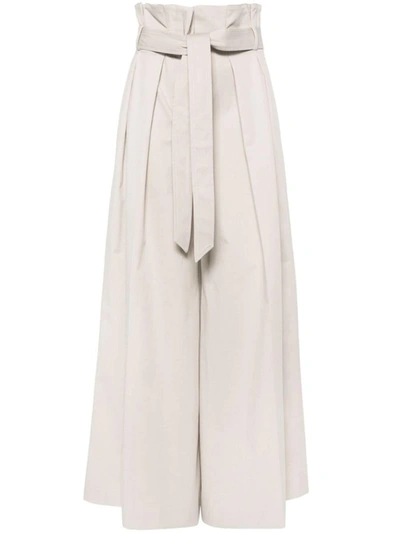 Shop Moschino Trousers In Beige