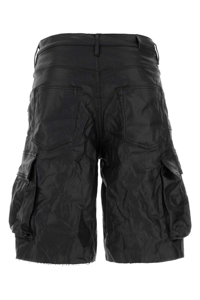 Shop Purple Denim Shorts In Black