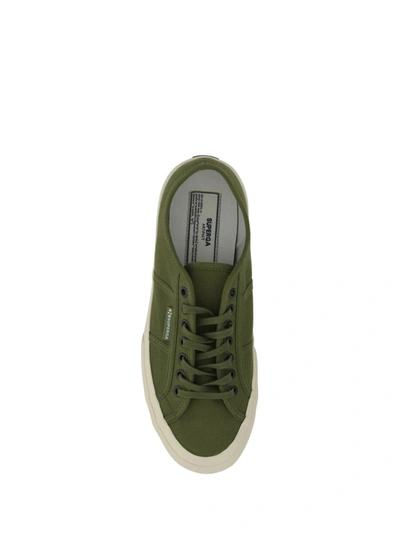 Shop Superga Sneakers In Green-off White