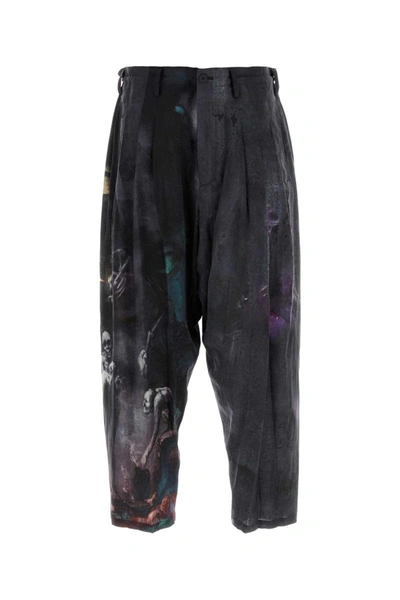 Shop Yohji Yamamoto Pants In Printed