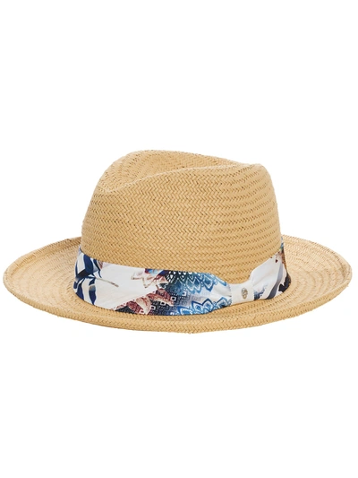 Shop Robert Graham Straw Trilby In Natural
