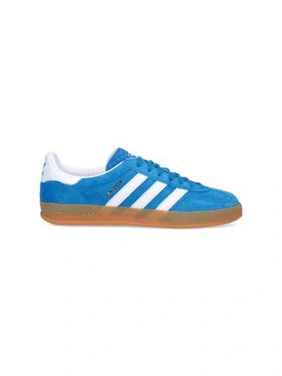 Adidas Originals Striped Suede Low Top Sneakers In Blue