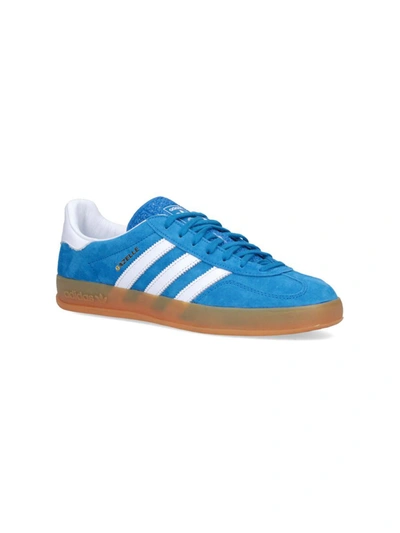 Adidas Originals Striped Suede Low Top Sneakers In Blue