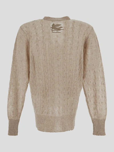 Shop Etro Cable-knit Cardigan