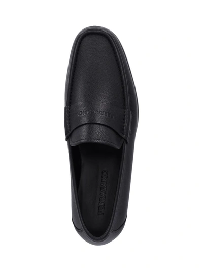 Shop Ferragamo Flat Shoes In Black