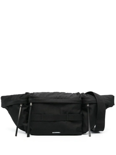 Shop Jil Sander Belt Bag + Logo In Black