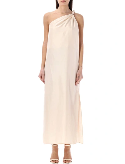 Shop Loulou Studio Adela One Shoulder Dress In Cream Rose