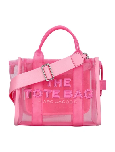 Shop Marc Jacobs The Mesh Small Tote In Candy Pink