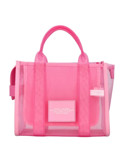 Shop Marc Jacobs The Mesh Small Tote In Candy Pink