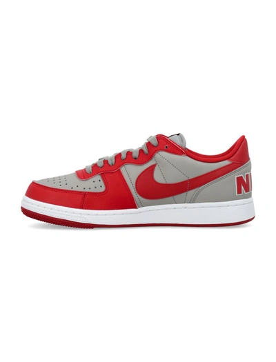 Shop Nike Terminator Low In Mid Grey Varsity Red