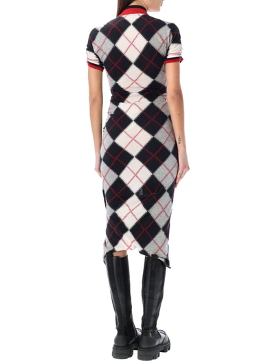 Shop Vivienne Westwood Pulling Midi Dress In Argyle