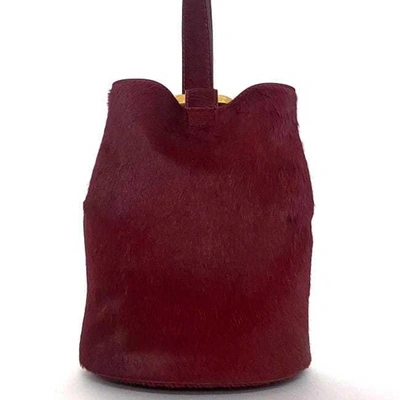 Shop Bottega Veneta -- Burgundy Leather Shoulder Bag ()