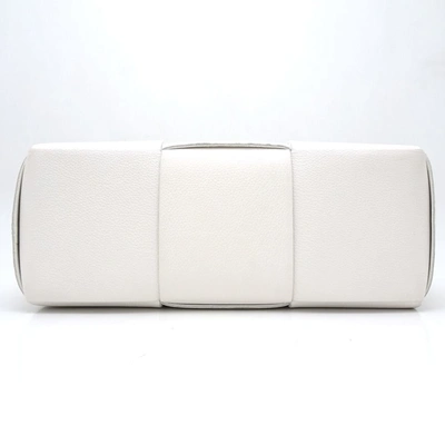Shop Bottega Veneta Arco White Leather Tote Bag ()