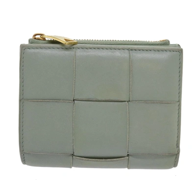 Shop Bottega Veneta Cassette Blue Leather Wallet  ()