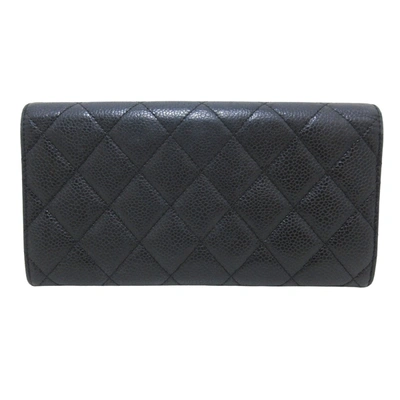 CHANEL Pre-owned Matelassé Black Leather Wallet  ()