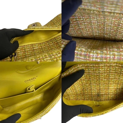 Pre-owned Chanel Timeless Yellow Tweed Shoulder Bag ()