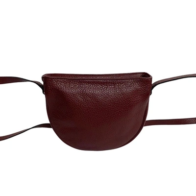 Shop Dior Burgundy Leather Shoulder Bag ()
