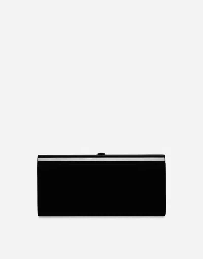 Dolce & Gabbana Rigid Box Clutch In Black