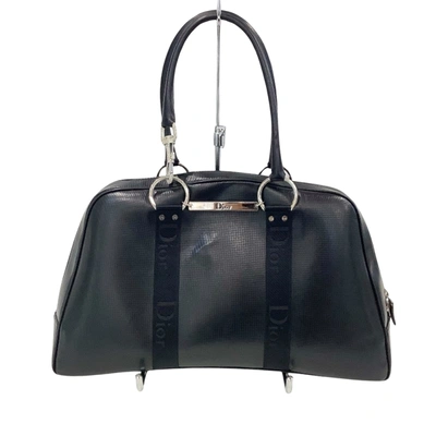 Shop Dior Navy Leather Travel Bag ()