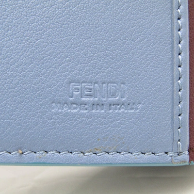 Shop Fendi Peekaboo Burgundy Leather Wallet  ()